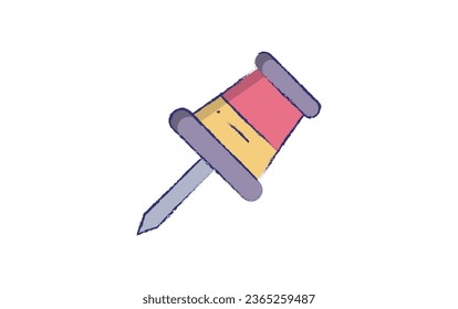 Push Pin hand drawn illustration