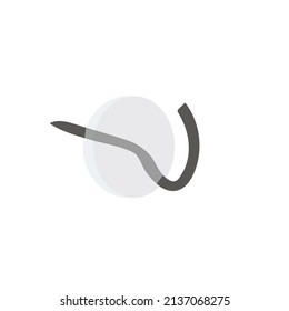 Push pin hook tack stock illustration.