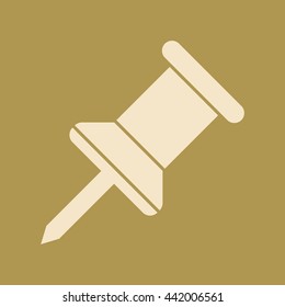 Push Pin Icon. 