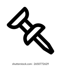 Push Pin icon bold thick line