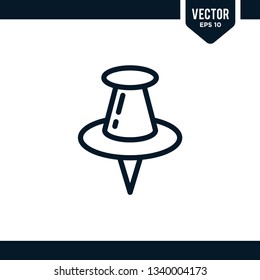 Push Pin icon collection in outlined or line art style