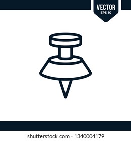 Push Pin icon collection in outlined or line art style