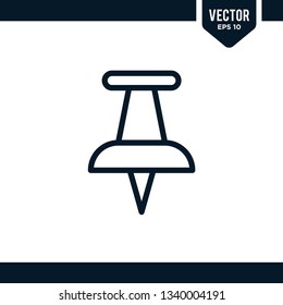 Push Pin icon collection in outlined or line art style