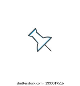 Push Pin icon design. Essential icon vector illustration design