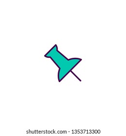 Push Pin icon design. Essential icon vector illustration