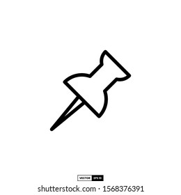 Push pin icon, design inspiration vector template for interface and any purpose