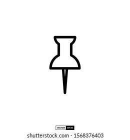 Push pin icon, design inspiration vector template for interface and any purpose