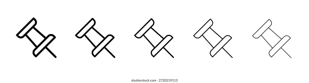 Empuje el diseño del icono del perno, logotipo, App, UI. Ilustración vectorial, EPS