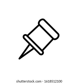 push pin icon design vector template