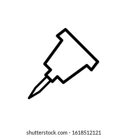 push pin icon design vector template