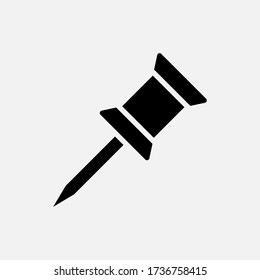 Push Pin icon designed in a solid style