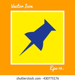 Push Pin Icon. Eps-10.