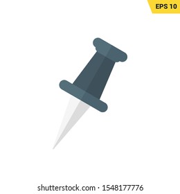 push pin icon in flat style