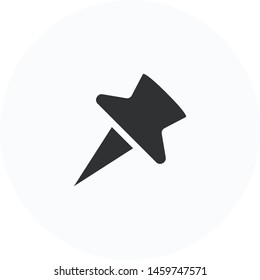 Push Pin icon, flat symbol vector design. Great for mobile app, web design, print materials, etc.