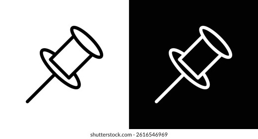 Push pin icon icons and symbol set. trendy illustration