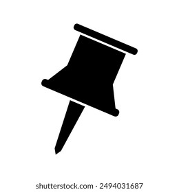 Icono de pin de inserción ilustrado en el fondo
