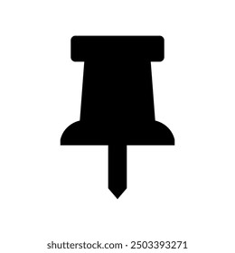 Push pin icon illustrated on background