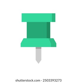 Icono de pin de empuje ilustrado sobre fondo