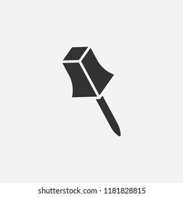 Push pin icon illustration,vector tool sign symbol