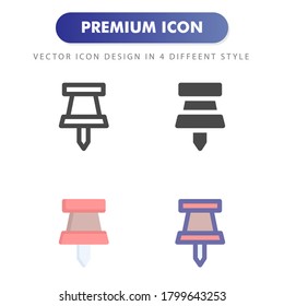 push pin icon isolated on white background. for your web site design, logo, app, UI. Vector graphics illustration and editable stroke. EPS 10.