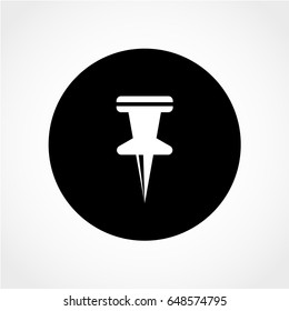 push pin Icon Isolated on White Background