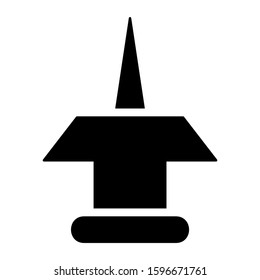 push pin icon isolated sign symbol vector illustration - high quality black style vector icons
