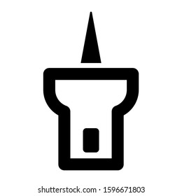 push pin icon isolated sign symbol vector illustration - high quality black style vector icons
