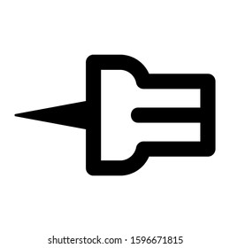push pin icon isolated sign symbol vector illustration - high quality black style vector icons
