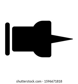 push pin icon isolated sign symbol vector illustration - high quality black style vector icons
