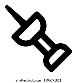 push pin icon isolated sign symbol vector illustration - high quality black style vector icons
