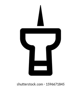 push pin icon isolated sign symbol vector illustration - high quality black style vector icons
