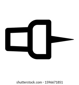 push pin icon isolated sign symbol vector illustration - high quality black style vector icons
