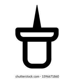 push pin icon isolated sign symbol vector illustration - high quality black style vector icons
