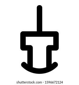 push pin icon isolated sign symbol vector illustration - high quality black style vector icons
