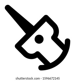 push pin icon isolated sign symbol vector illustration - high quality black style vector icons
