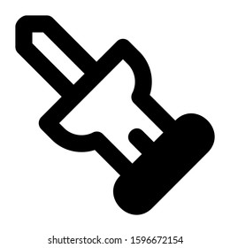 push pin icon isolated sign symbol vector illustration - high quality black style vector icons
