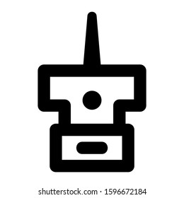 push pin icon isolated sign symbol vector illustration - high quality black style vector icons
