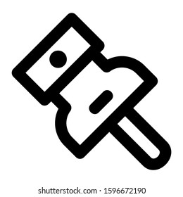 push pin icon isolated sign symbol vector illustration - high quality black style vector icons
