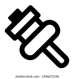 push pin icon isolated sign symbol vector illustration - high quality black style vector icons
