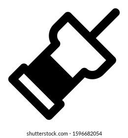 push pin icon isolated sign symbol vector illustration - high quality black style vector icons
