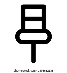 push pin icon isolated sign symbol vector illustration - high quality black style vector icons
