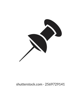 Push pin icon Line Art Logo set