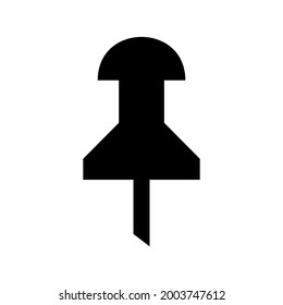push pin icon or logo isolated sign symbol vector illustration - high quality black style vector icons