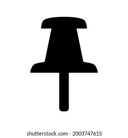 push pin icon or logo isolated sign symbol vector illustration - high quality black style vector icons