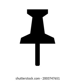 push pin icon or logo isolated sign symbol vector illustration - high quality black style vector icons
