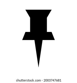 push pin icon or logo isolated sign symbol vector illustration - high quality black style vector icons