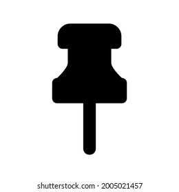 push pin icon or logo isolated sign symbol vector illustration - high quality black style vector icons