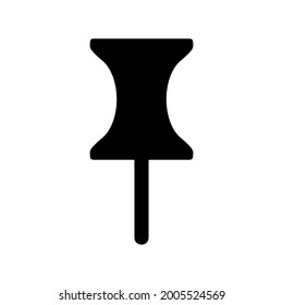 icono de pin de inserción o logotipo símbolo de signo aislado ilustración vectorial - iconos vectoriales de estilo negro de alta calidad