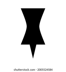 icono de pin de inserción o logotipo símbolo de signo aislado ilustración vectorial - iconos vectoriales de estilo negro de alta calidad