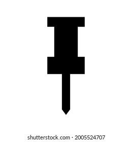 icono de pin de inserción o logotipo símbolo de signo aislado ilustración vectorial - iconos vectoriales de estilo negro de alta calidad
